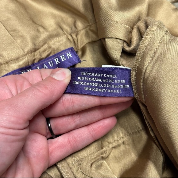 Ralph Lauren Collection baby camel wide leg slacks women's 6 high waisted - Picture 7 of 12